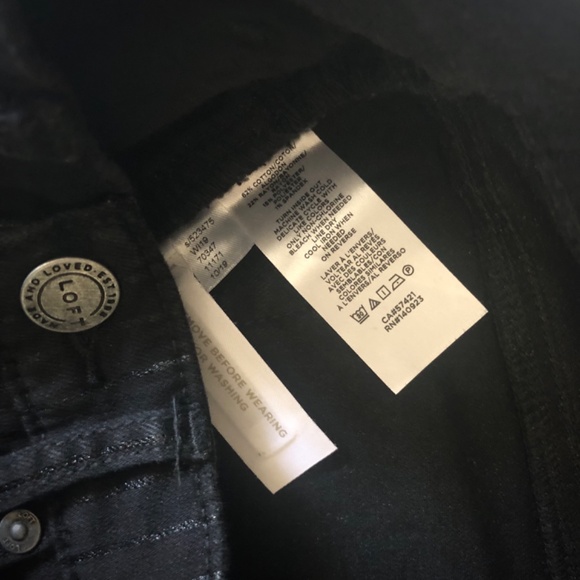 NWOT Ann Taylor Pin Striped Black Jeans - Picture 8 of 11